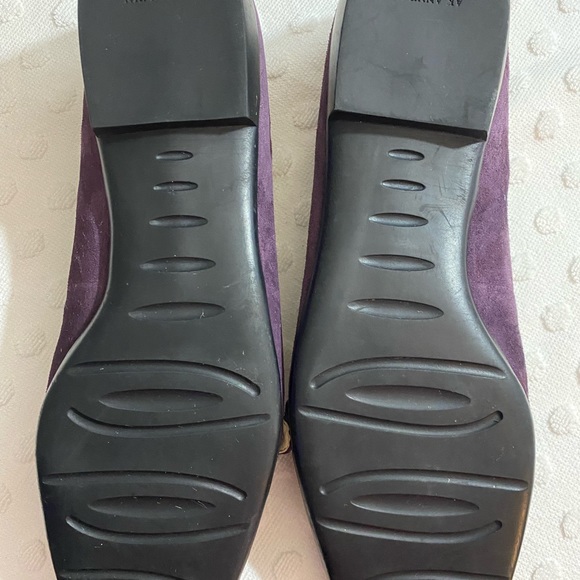 ANNE KLEIN iFlex Purple Suede Leather Loafers Slip On Shoes - Picture 12 of 16